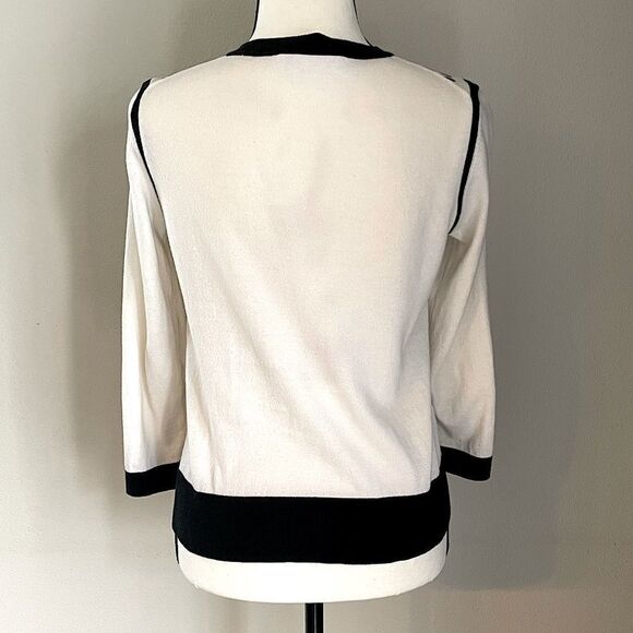 NWOT! Ann Taylor LOFT Black and Cream Cardigan. Size Small. - Picture 2 of 4